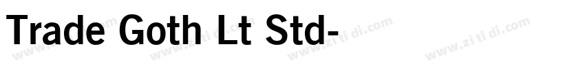 Trade Goth Lt Std字体转换